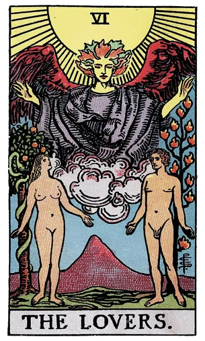 The Lovers tarot card